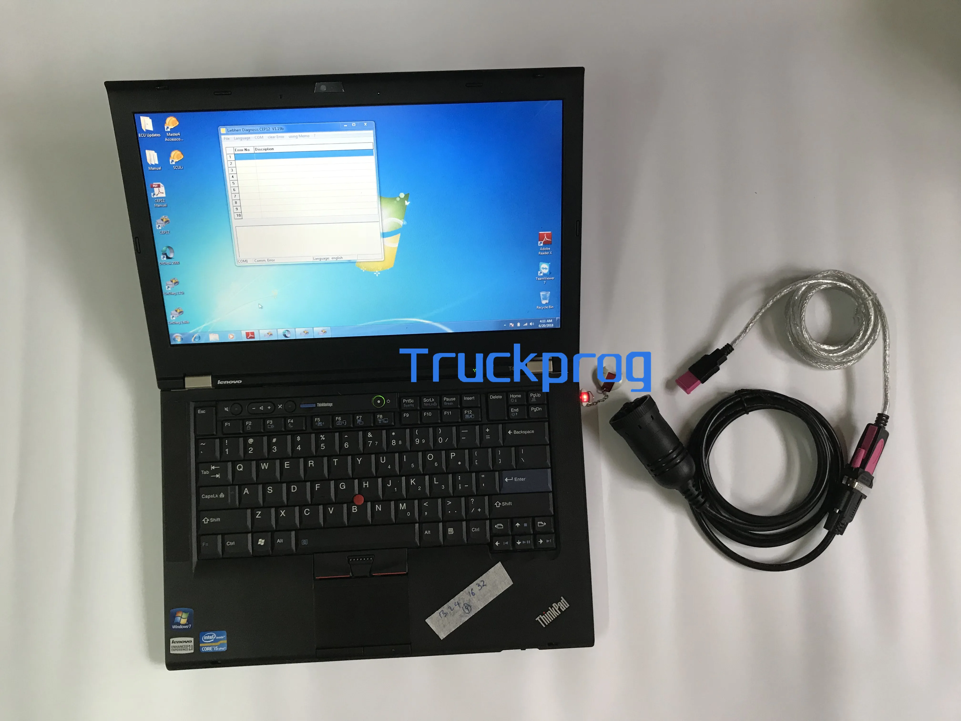 Laptop v2.13.3 SCULi  for LIEBHERR SCULi DIAGNOSTIC KIT tool trunk lindiag for liebherr Crane Excavator truck Diagnostic Scanner