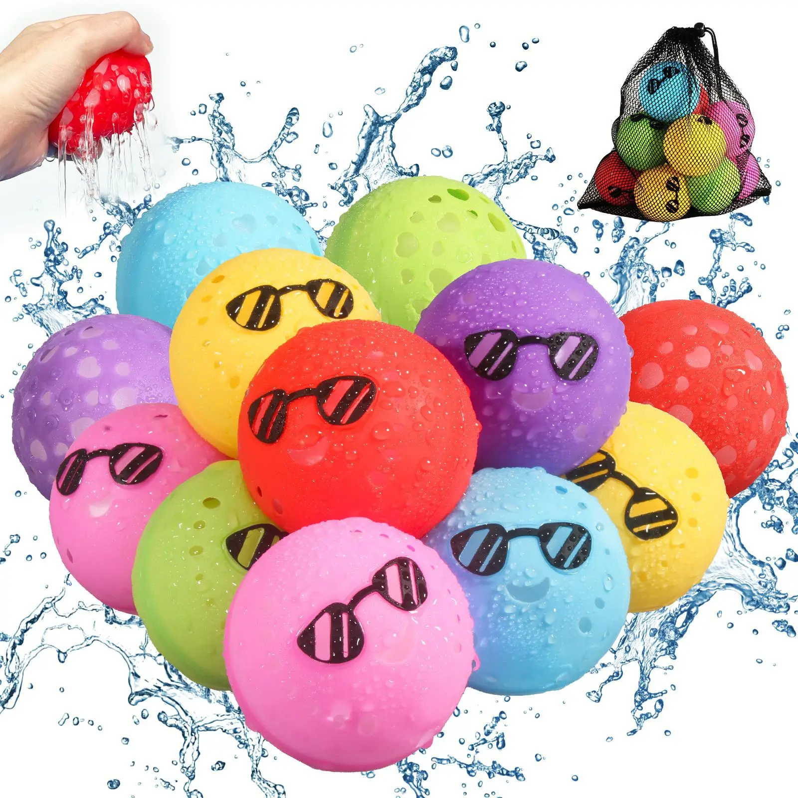 Reusable Water Balloon Fighting Water Ball Toy Magnetic Silicone Water Ball Children's Silicone Water Ball Squirt Toy