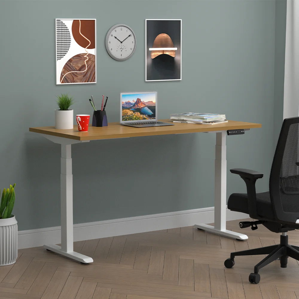 Ergonomic up and Down Desk Adjustable Height Standing Workstation for Home Office Customizable Design Perfect