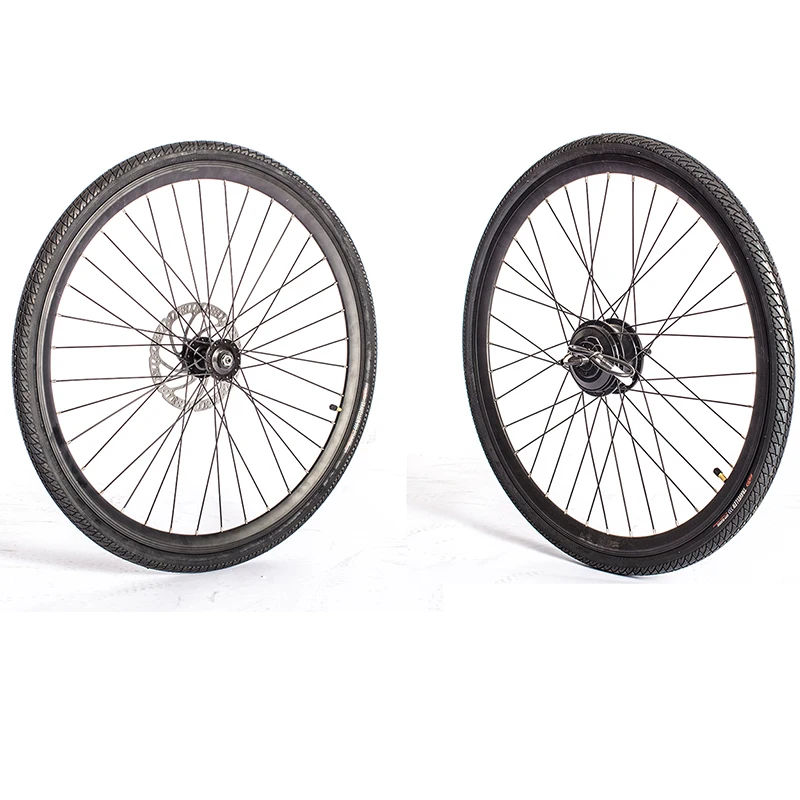 Front And Rear City Ebike 700C High-Strength Double Layer Wheel Disc Brake With Inner Tube And Tyre For Bicycle Bike Parts