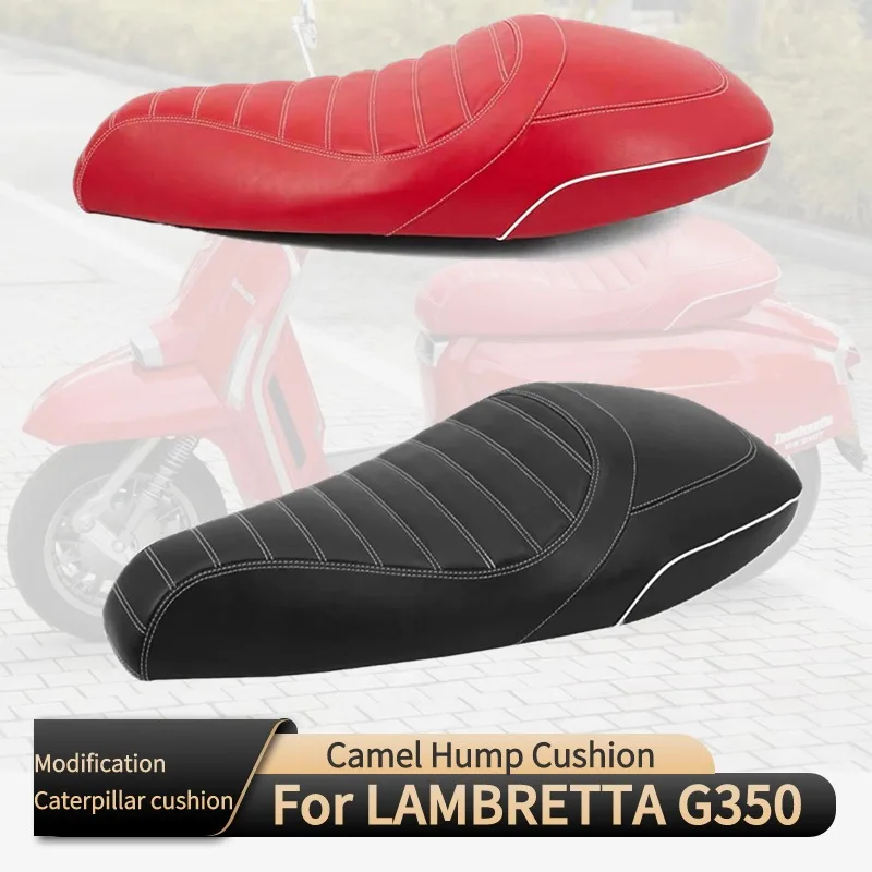 For LAMBRETTA G350 G 350 Modified Motorcycle Seat Caterpillar Seat Cushion Hump Seat More Comfortable