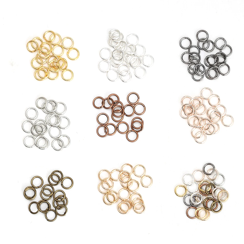 50-200pcs/Lots Jump Rings 3-20mm Metal DIY Jewelry Findings Split Ring for jewelry making Wholesale Supplies