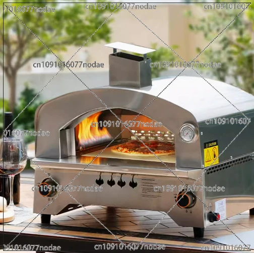 Mimiuo Outdoor Gas Oven with Automatic Rotating Stone - 14 Inch Portable Propane Pizza Ovens for Outside - Professio