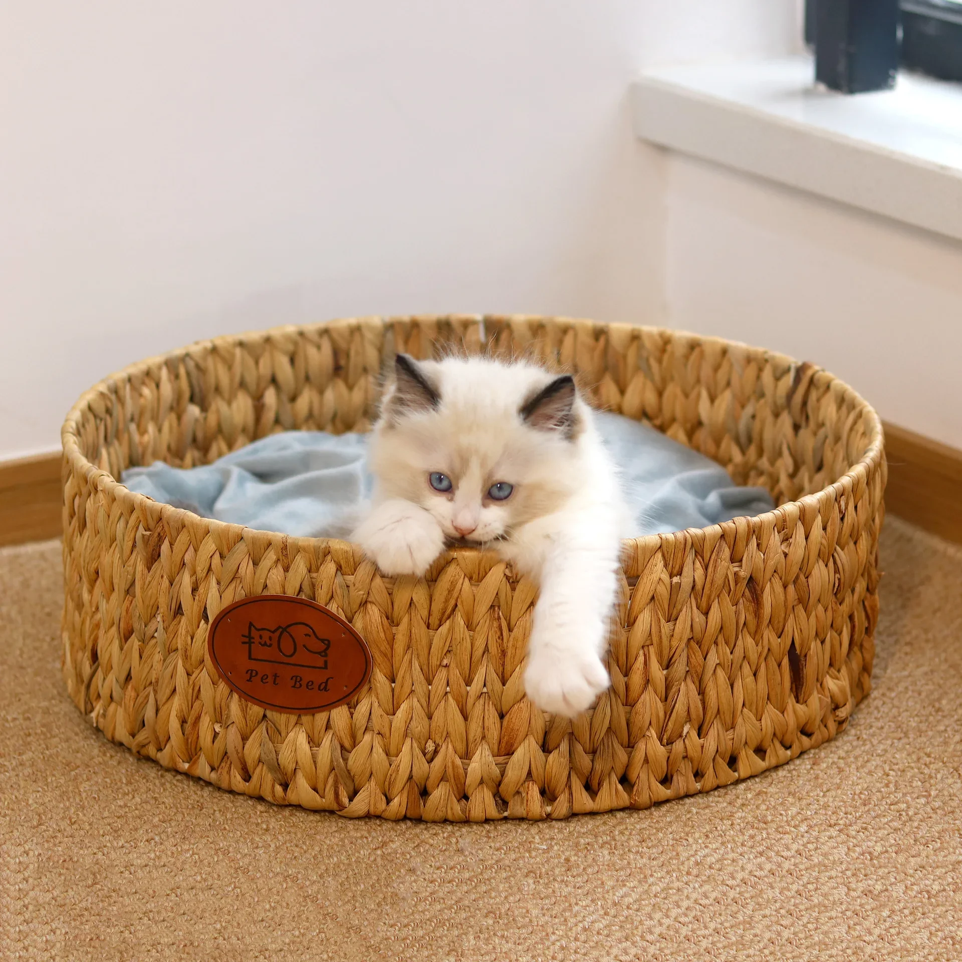 Cat Nest Water Gourd Weaving Four Seasons Universal Dog Nest Pet Nest Summer Pet Bed Cat and Dog Bed Wear resistant, Dirt resist