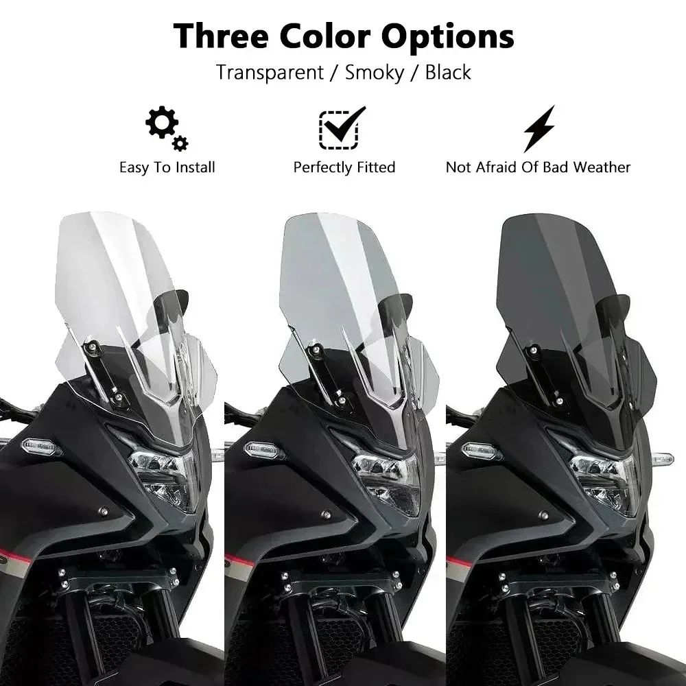 Аксессуары для мотоциклов, дефлектор ветра для Honda XL750 Transalp XL 750 TRANSALP 2023 2024, лобовое стекло, 3 цвета