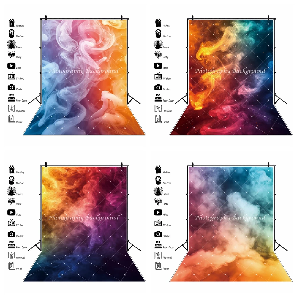 

Color Cloud Photography Backgrounds Pink Blue Gradient Abstract Baby Adult Art Portrait Photo Backdrops Photo Studio Props
