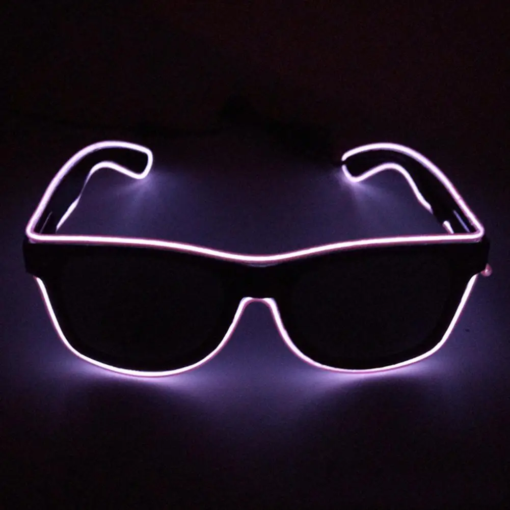 Plastic Sunglasses Modern High-definition Lenses Sunglasses Light Up Led Party Sunglasses Neon Glow Dark Unisex Wire for Kids