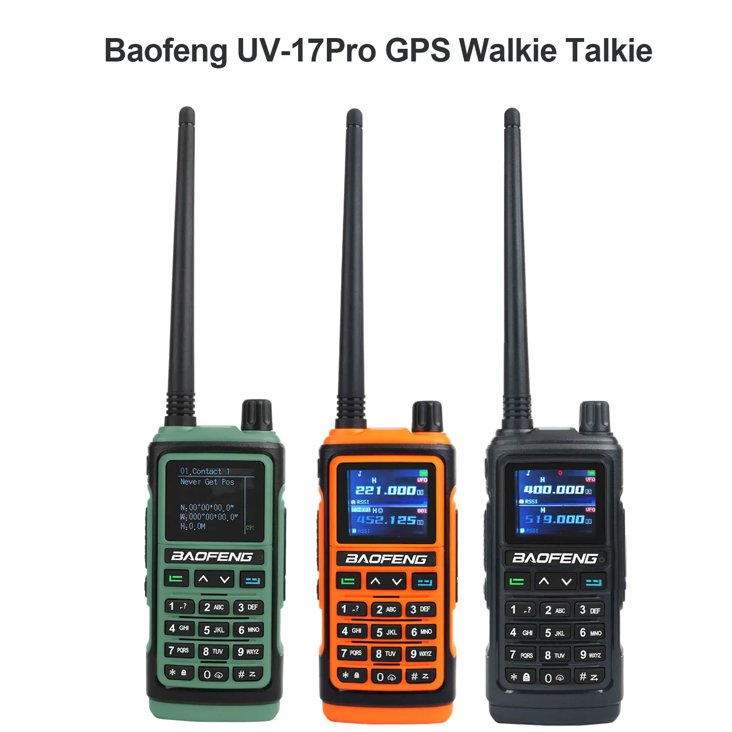 BAOFENG UV-17Pro GPS Air Band Walkie Talkie seis bandas recibir tri bandas transmisión impermeable NoAA FM Freq Radio de copia inalámbrica