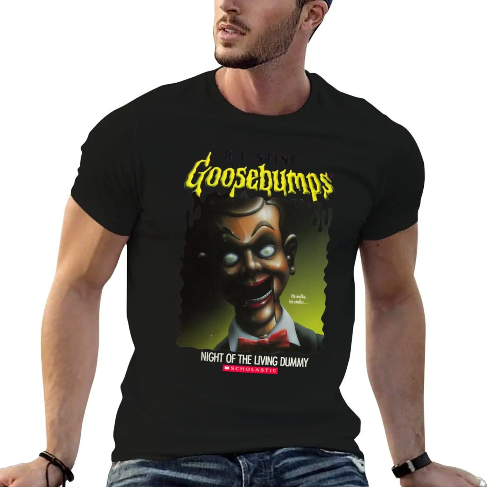 

t mens Night of for T-Shirt t Goosebumps shirts Living men Dummy - graphic The man shirts