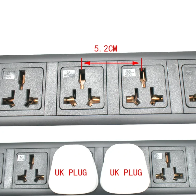 Air Switch16A/32A  wireless 1.5U PDU Power Strip Aluminum alloy shell   16A Universal output Electrical Socke