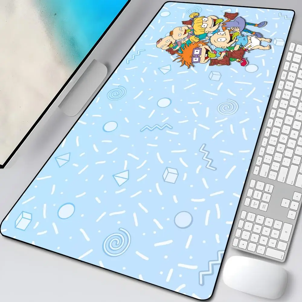 Cartoon Funny R-Rugrats Mouse Pad Cartoon Lockedge Large Gaming Pad Computer Gamer Keyboard Mat Desk Mousepad for PC Desk Pad