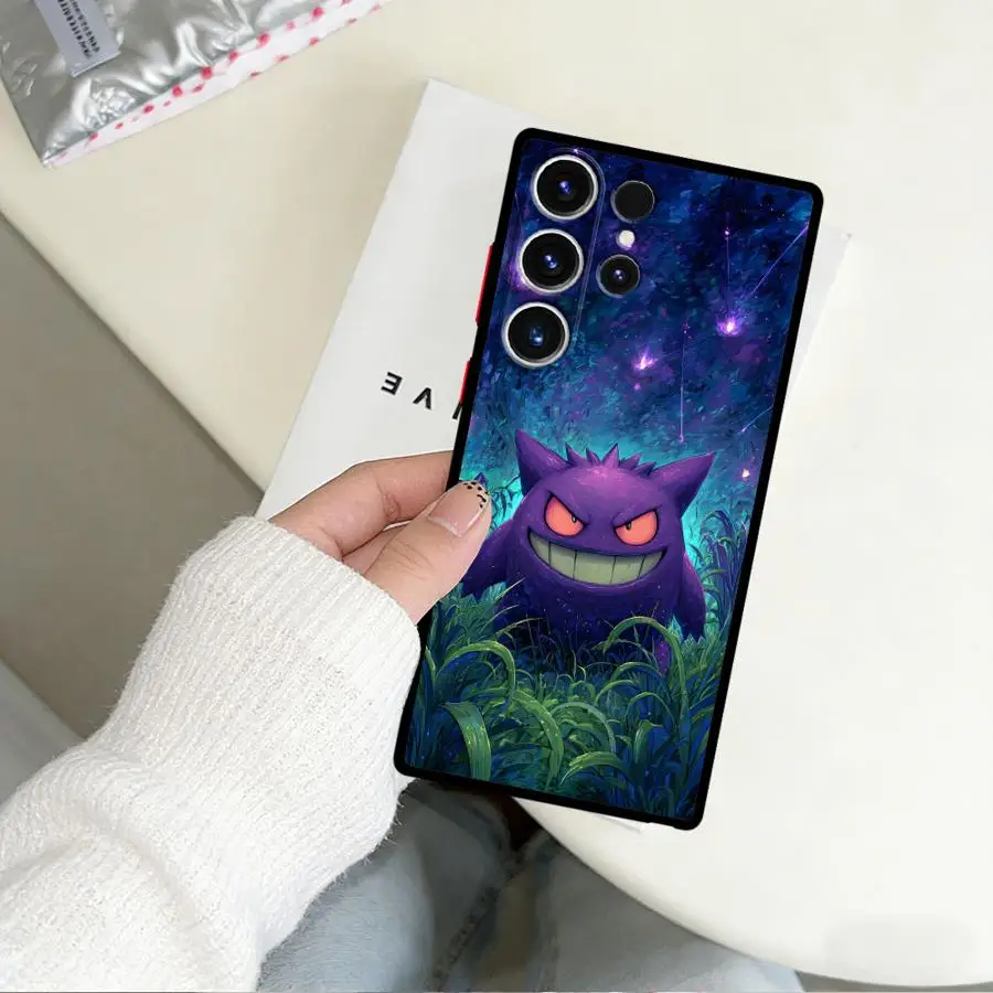 Anime Pokémon Gengar Handyhülle Rückseiten-Telefoncover für Samsung Galaxy S26 S24 Plus Note 20 Ultra 10+ S22 S21 S20 FE S25 Ultra S23