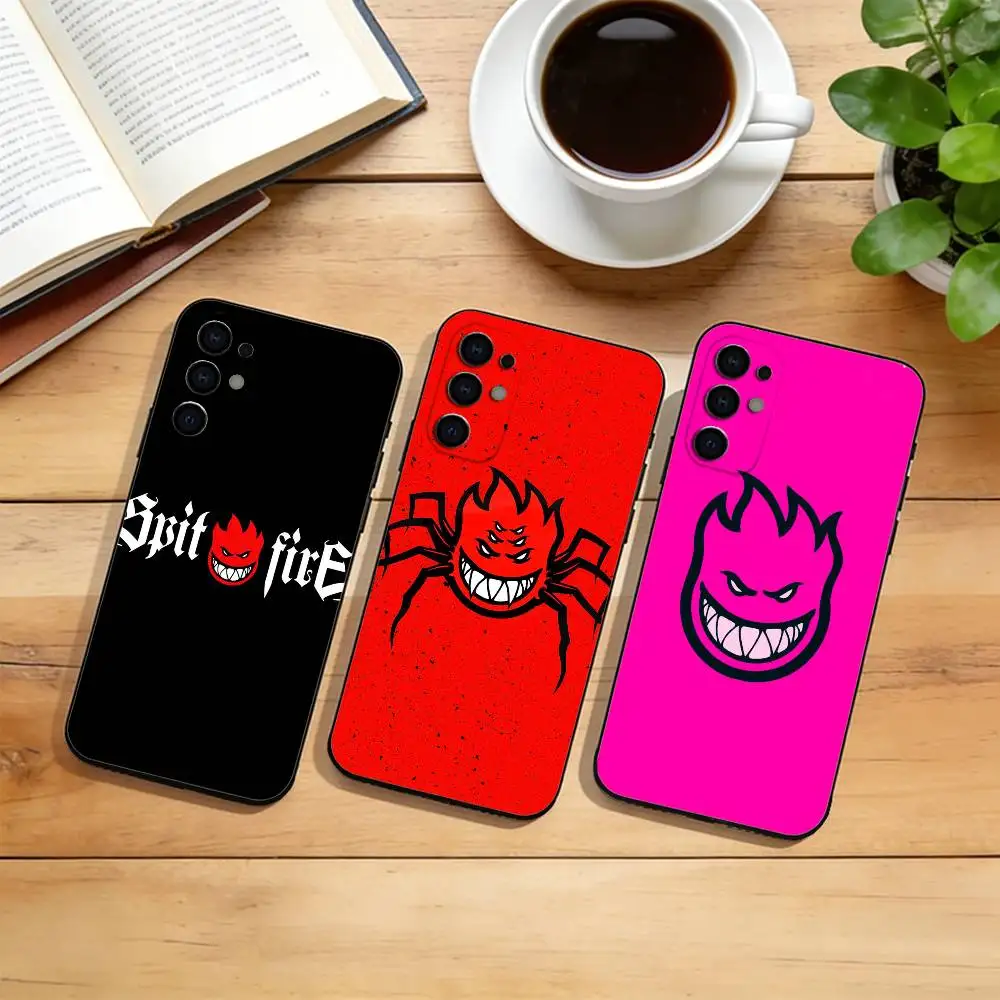 

S-Spitfire cool Wheels Phone Case For Samsung S25,S24,S21,S22,S23,S30,Ultra,S20,Plus,Fe,Soft Silicone Black Cover