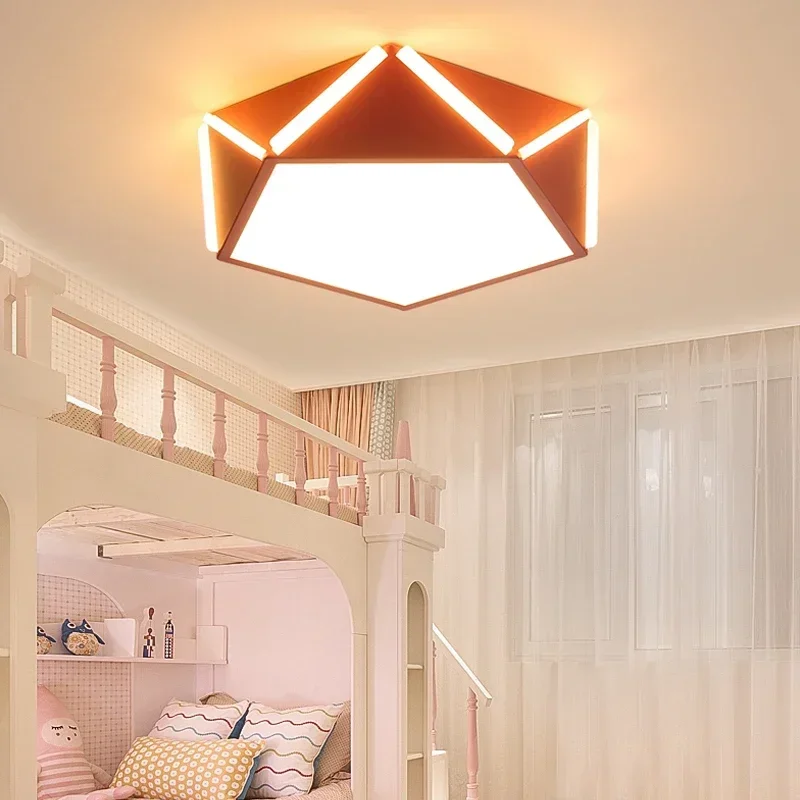 Nordic ceiling lamp master bedroom lamp geometry study wedding room lighting diamond modern simple creative LED lights