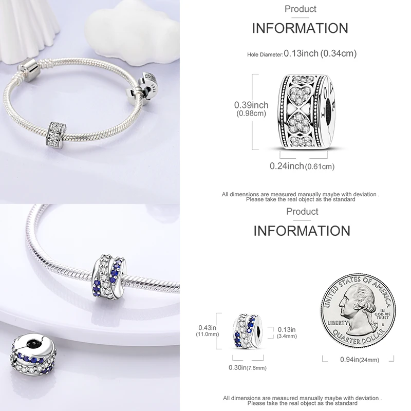925 Sterling Silber Spacer Charm Perlen Schmetterling Blumen Stern Mond Bunt Lila DIY Armband Halskette Schmuck Geschenk für Frauen – Detail 11