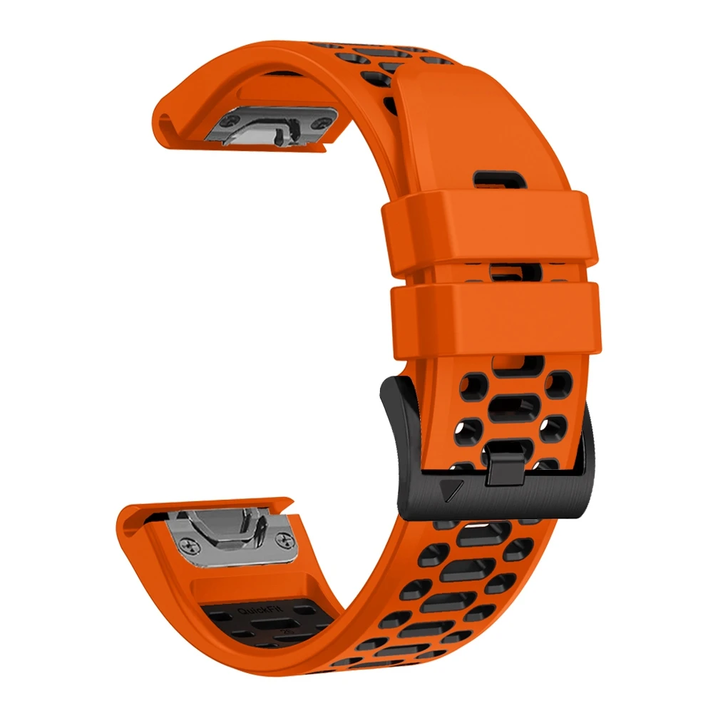 QuickFit 22 mm 26 mm atmungsaktives Sport-Silikonarmband für Garmin Fenix 7X 7 Pro 6X 6 5 5X Plus/Epix 2 47 mm 51 mm Armband-Uhrenarmbänder