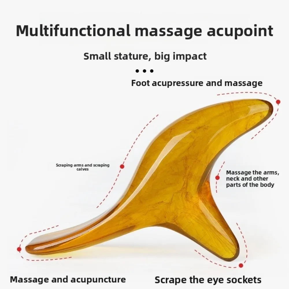 

New Triangle Amber Massager Beauty Tools Facial Massager Triangle Sparrow Foot Scraping Shiatsu Gua Sha Tool Meridian Brush