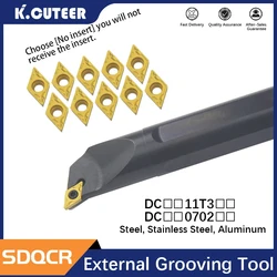 SDQCR S08K-SDQCR07 S16Q-SDQCR11 S32T-SDQCR11 Lathe turning tools cnc Internal tool holder Boring Bar SDQCL carbide inserts DCMT