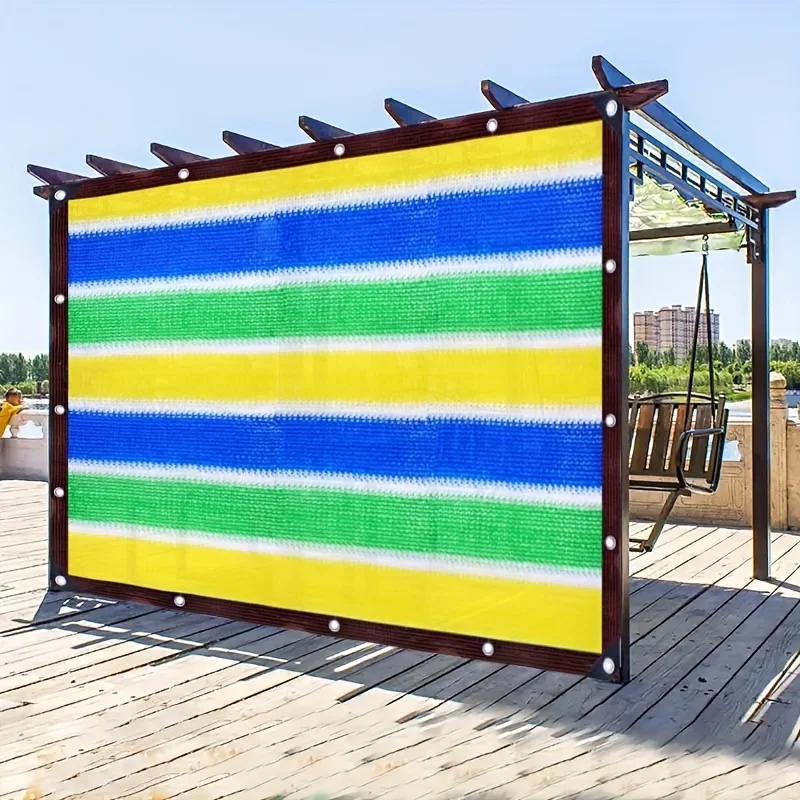 يحتوي شبكة مظلة الحديقة على حواف مخيطة ومعززة، مصنوعة من البولي إيثيلين عالي الكثافة للحماية من الشمس ومقاومة للأشعة فوق البنفسجية