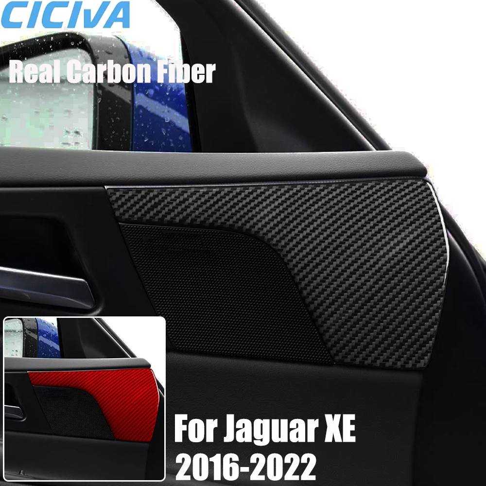 

Автомобильные аксессуары из настоящего углеродного волокна, накладка на панель передней двери, мягкая наклейка для Jaguar XE 2016 2017 2018 2019 2020 2021 2022