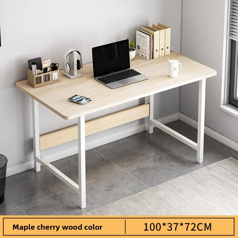 Escritorio de computadora resistente, escritorio sencillo para escribir, mesa larga para dormitorio, escritorio de sobremesa