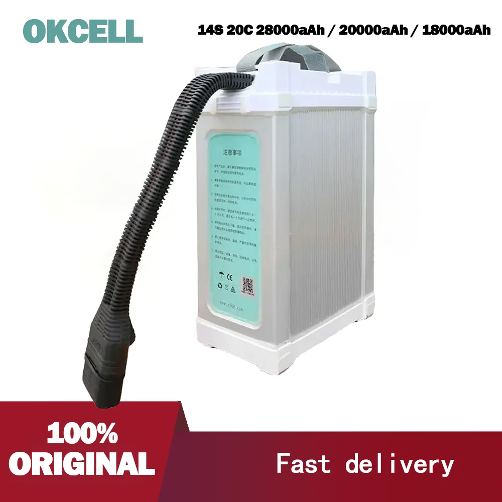 

Original OKCELL 51.8V 1036WH 14S 20C 28000MAH 20000MAH 18000MAH High Power Battery Smart Battery for Agricultural Drone