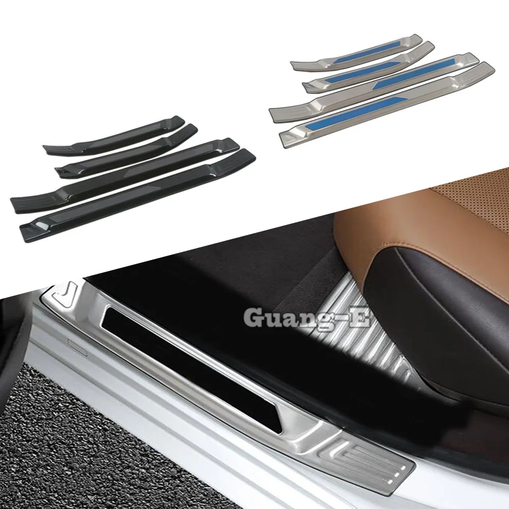 Car Stickers Pedal Door Scuff Plate Cover Threshold External Trim For Lexus ES ES200 ES250 ES300 ES350 2018 2019 2020 2021 2022