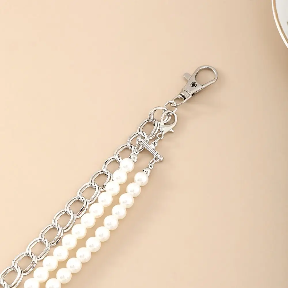 موضة تقليد اللؤلؤ مطرز الشرير الهيب هوب سلسلة سبائك معدنية Harajuku السراويل الخصر سلسلة القوطية سلسلة مفاتيح للنساء رجل #5