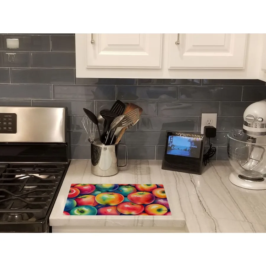 NEW Colorful Apples Glass Cutting Board Drative Tempered Glass Kitchen Cutting and Serving Board Large Size Chopping Board