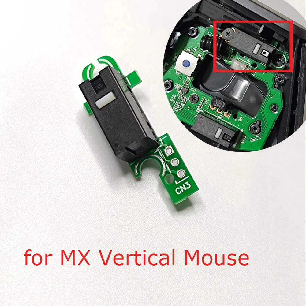 Papan Microswitch Tombol Kiri Baru untuk Mouse Vertikal Logitech MX, Aksesori Perbaikan Penggantian Motherboard Sakelar Mikro