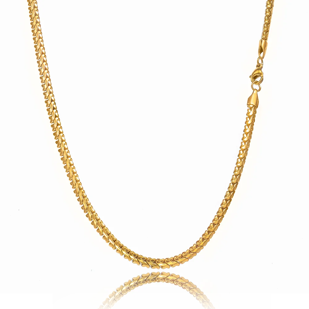 

Hip Hop Jewelry Stainless Steel 18K PVD Gold Plated Cuban Link Chain Necklace for Men