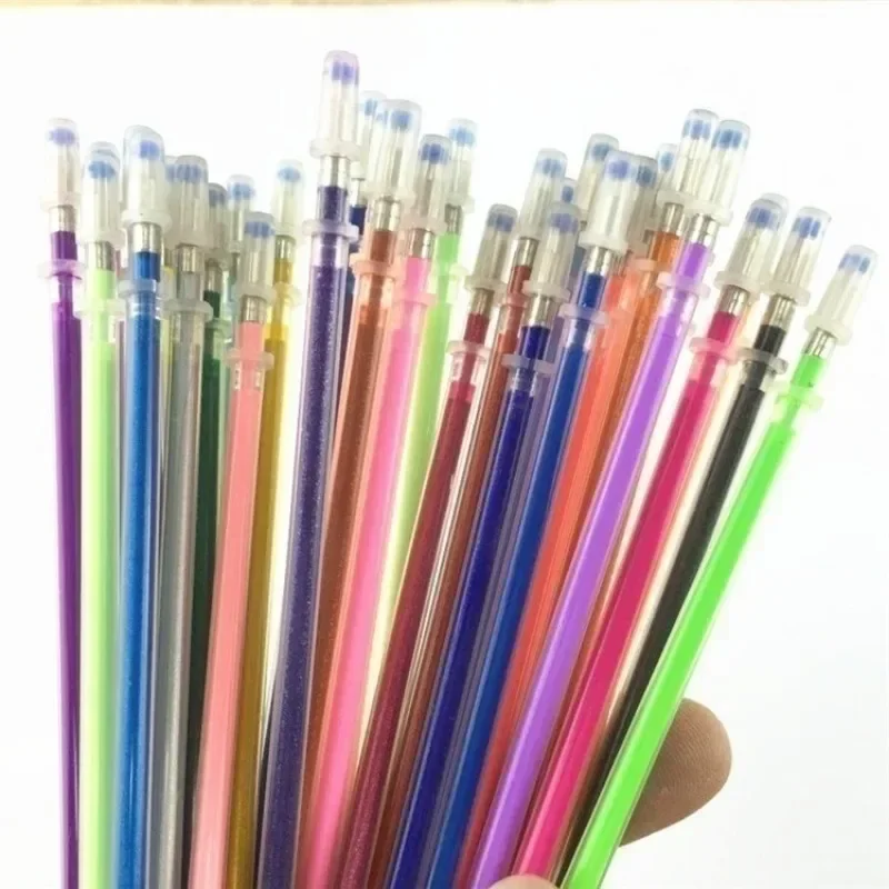 Shiny Refill  48、36、24、12.PCS Colorful Shining Refills Neon Glitter Pastel Art Pen Replacement Office School Stationery Refills