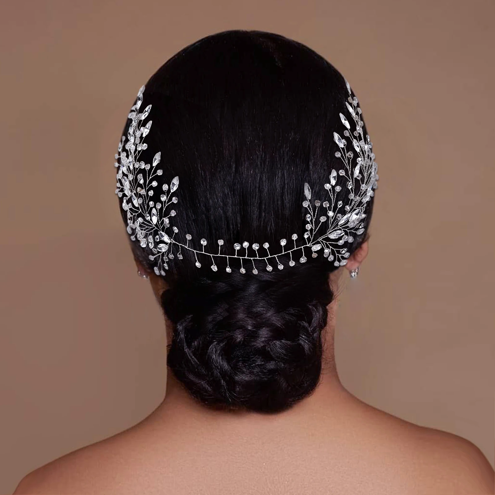 HP581 tocado de novia, accesorios para el cabello de boda, Tiaras de novia con diamantes de imitación de cristal, diademas de dama de honor, diadema para fiesta