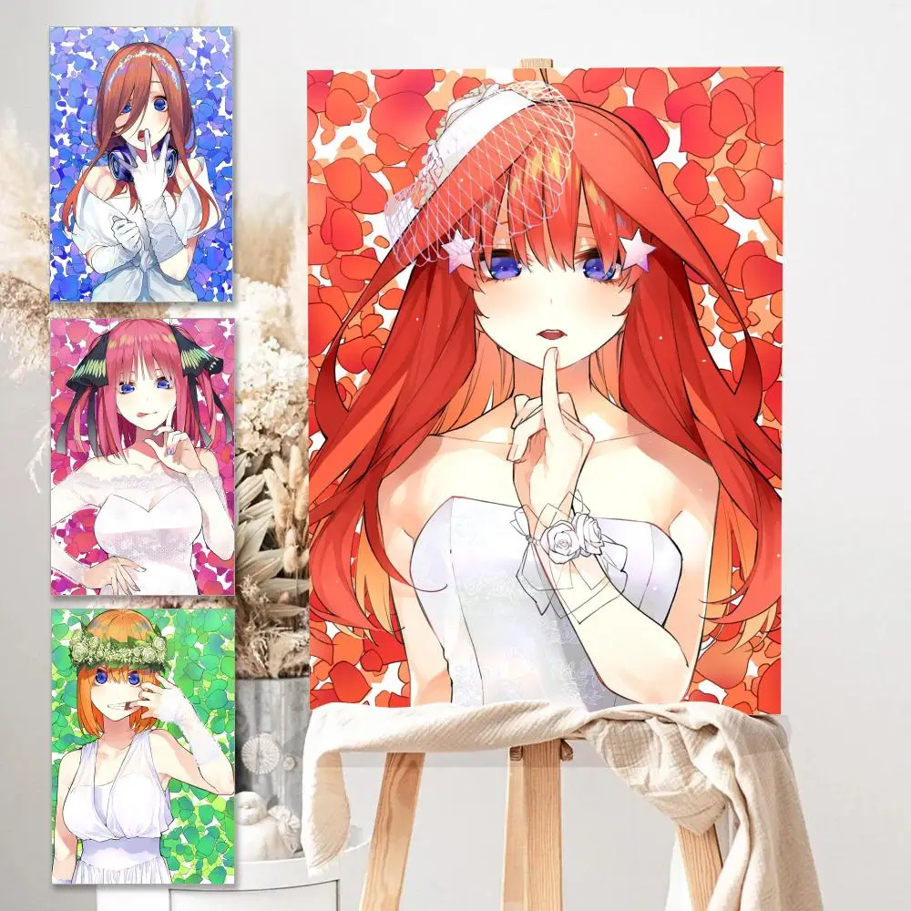 Anime Q-Quintessential Quintuplets Poster HD Anime Hot Theme Singer/OST/Movie-Waterproof Self-Stick Home Decor