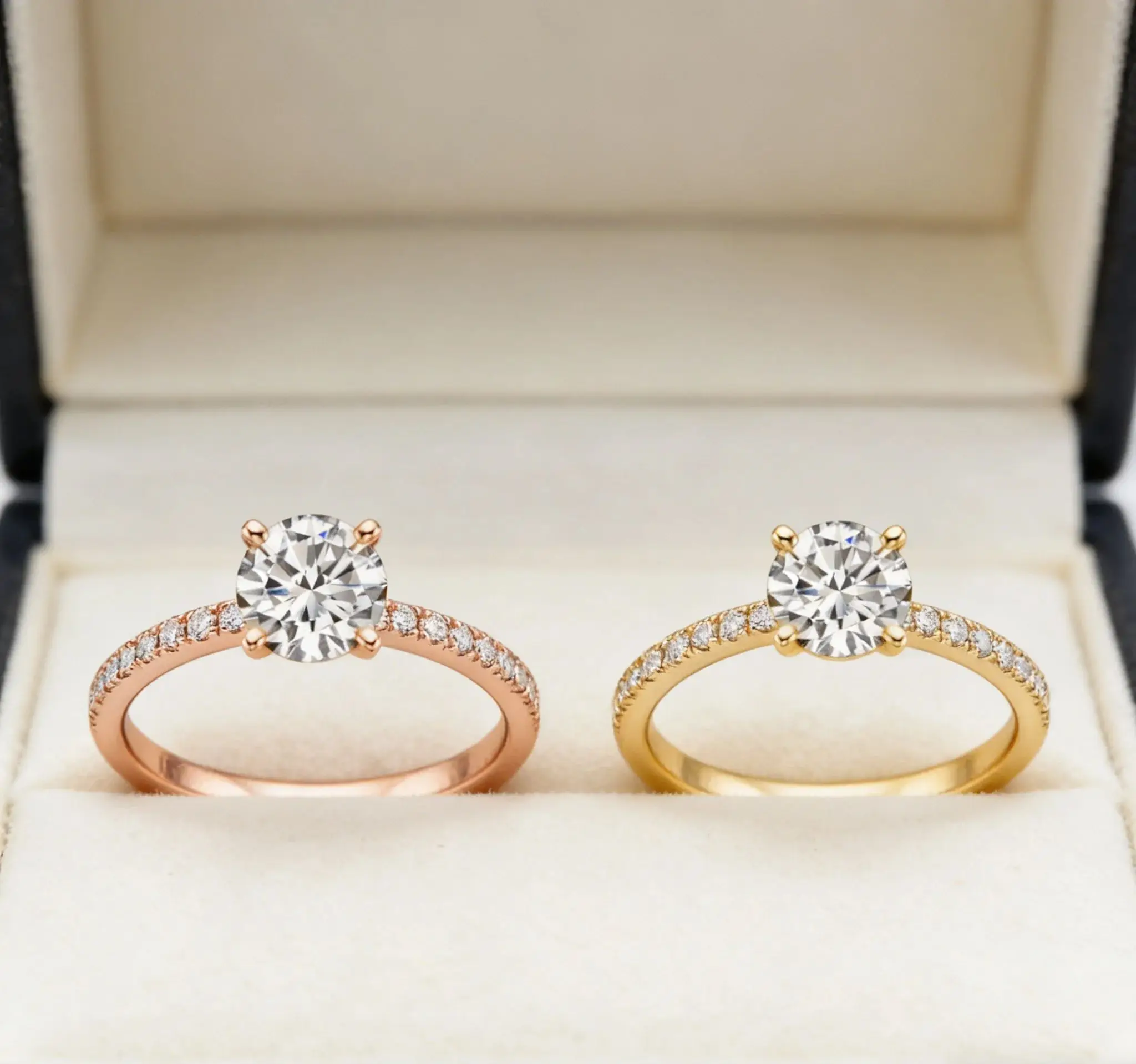Gold Plated Engagement Ring for Women Cut round Cubic Zirconia Fake Promise Wedding Band Cubic Zirconia Size 5-11