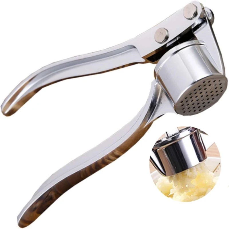 

Garlic Press Crusher Mincer Stainless Steel Smasher Squeezer Manual Grinding Tool Kitchen Accessories for Garlic and Ginger