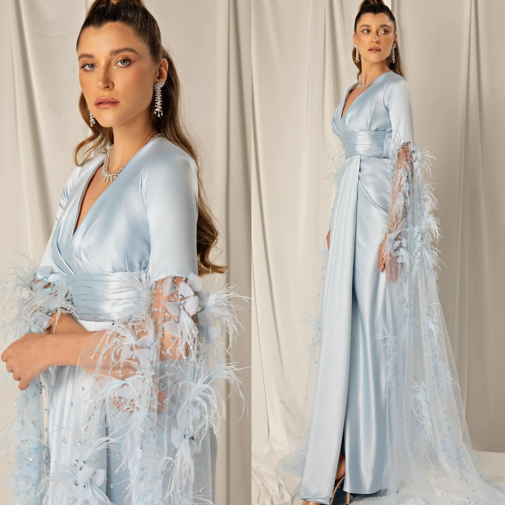 Robe de soirée formelle élégante, personnalisée, col en v, tempérament moderne, robes d'occasion sur mesure, robe de bal de haute qualité