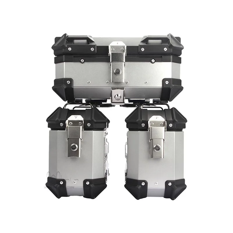 

Универсальный мотоциклетный алюминиевый сплав, 3 шт., задний багажник, боковые чехлы, большая вместимость, задний багажник для мотоцикла