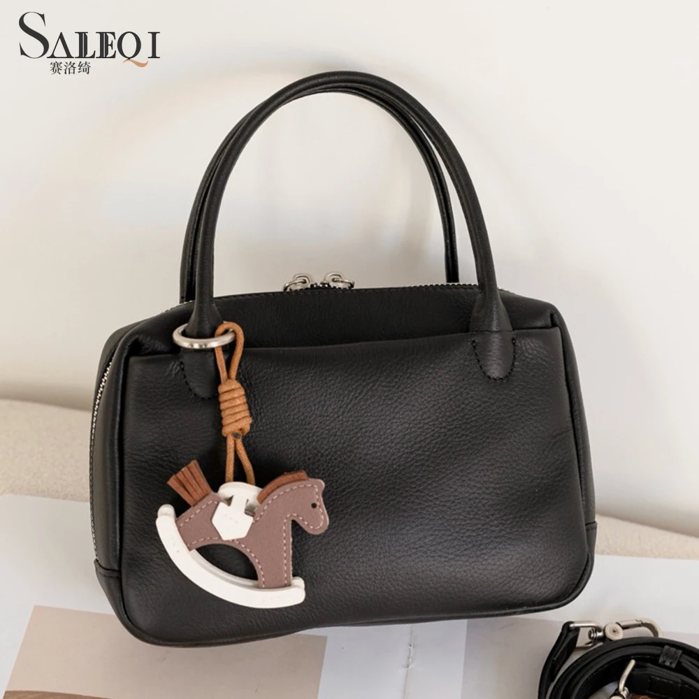 

Genuine Grade Leather Women's Shoulder Crossbody Bag Luxury Designer Brand Fashion Ladies Cowhide Handbag Female High Quality