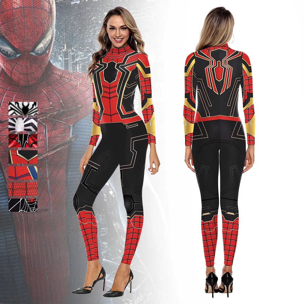 adult-women-halloween-cosplay-costume-spidermen-printed-costume-disguise-superhero-outfits-party-zentai-bodysuit