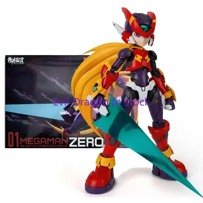 Genuíno rock man figura de ação modelo oriental rockman zero megaman coleção modelo móvel anime figura de ação brinquedos para crianças