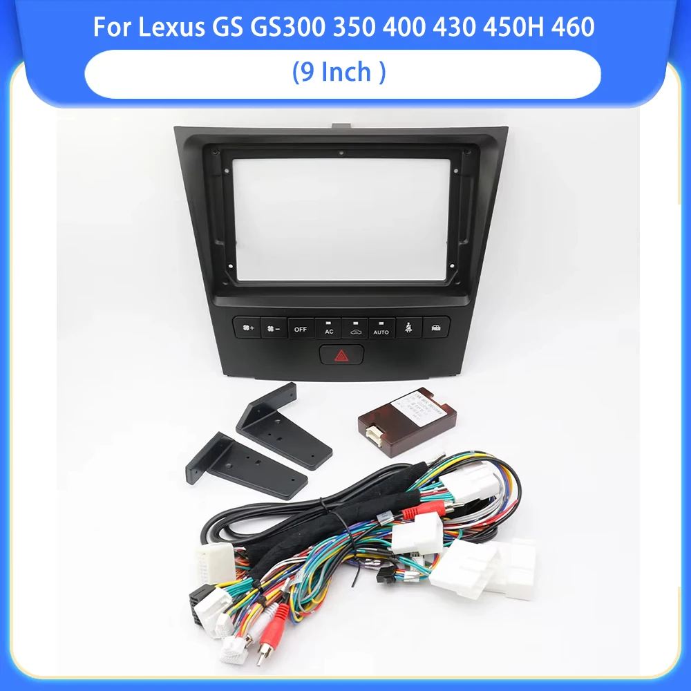 9 Inch Car Frame Fascia Adapter Canbus Box Decoder Android Radio Dash Kit For Lexus GS GS300 350 400 430 450H 460