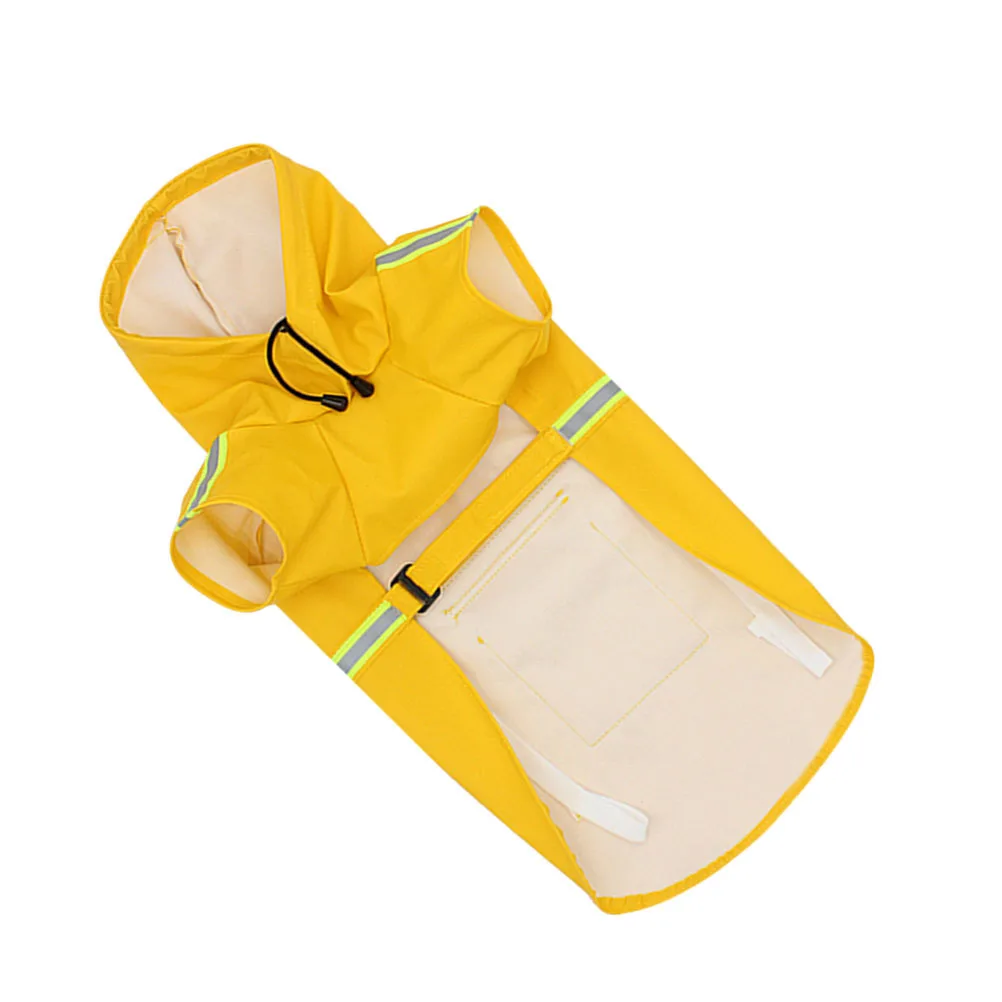 

Yellow Xxl Waterproof Dog Raincoat Reflective Pet Hooded Rain Jacket for Outdoor Walking Pet Reflective Rainwear