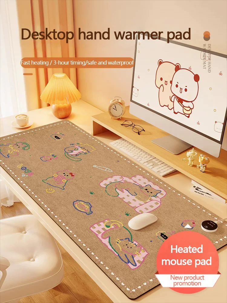 Desk warming pad, mouse heating pad, office computer desktop pad, student desk smart hand warming pad, waterproof