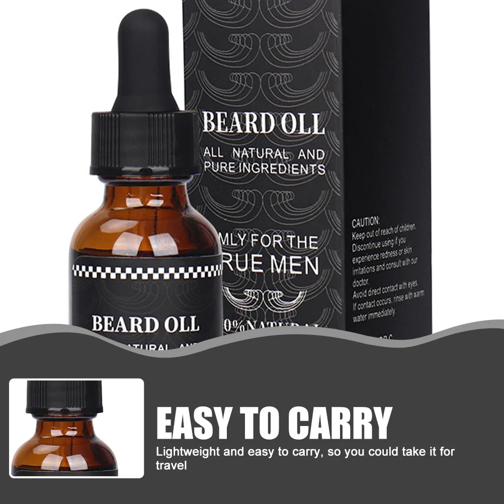 For Men Natural Moisturizing Grooming Oil Lightweight Travel Size Beard Growth Oil For Beard Mustache Care Tool