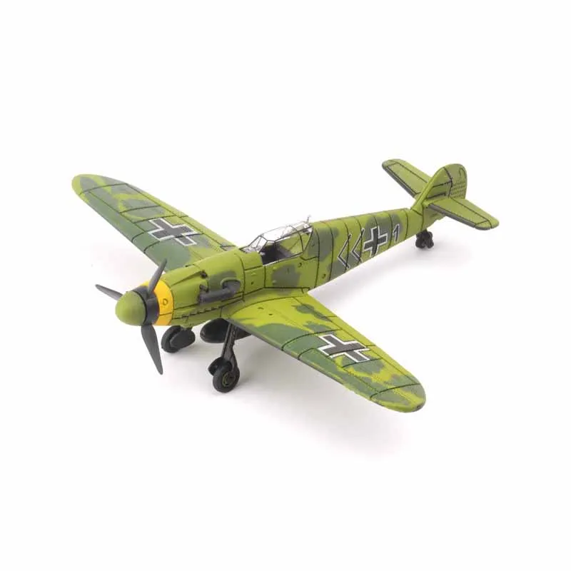 WWII BF109 Fighter Toy Model 4D DIY Assembled 1:48 Aircraft Toy Model Children's Military Science Education Toys Boys Gifts