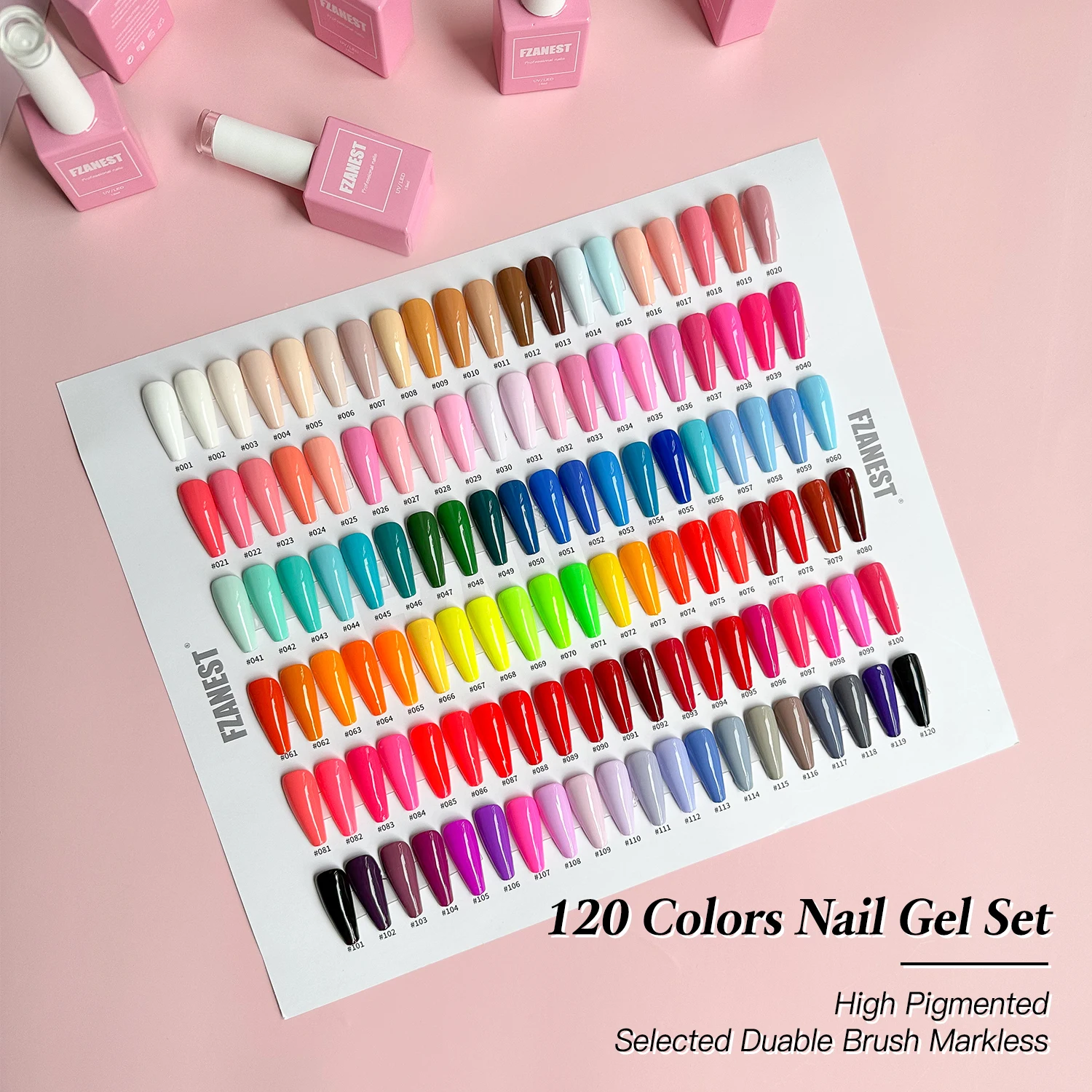 Fzanest 120 Kleuren Gel Nagellak Custom Logo Weken Uit Gel Polish Oem Gel Polish Groothandel Gratis Monster Prive Flessen