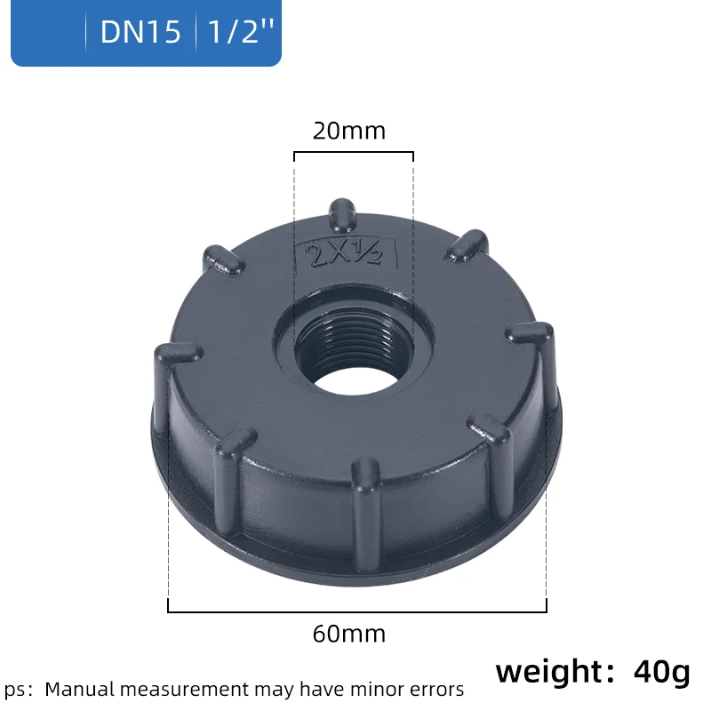 

5pcs Ton Drum Fittings With Gasket 1/2inch 3/4inch 1inch Supply IBC Tank Adapter Female Thread Connector