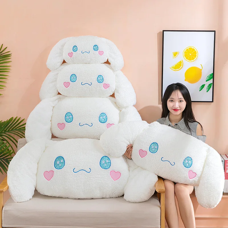 Almofada Sanrio Gigante Cinnamoroll Pelúcia, Kawaii Decoração Do Quarto, Bonito Dos Desenhos Animados Plushie Brinquedos para Meninas, Acessórios Anime