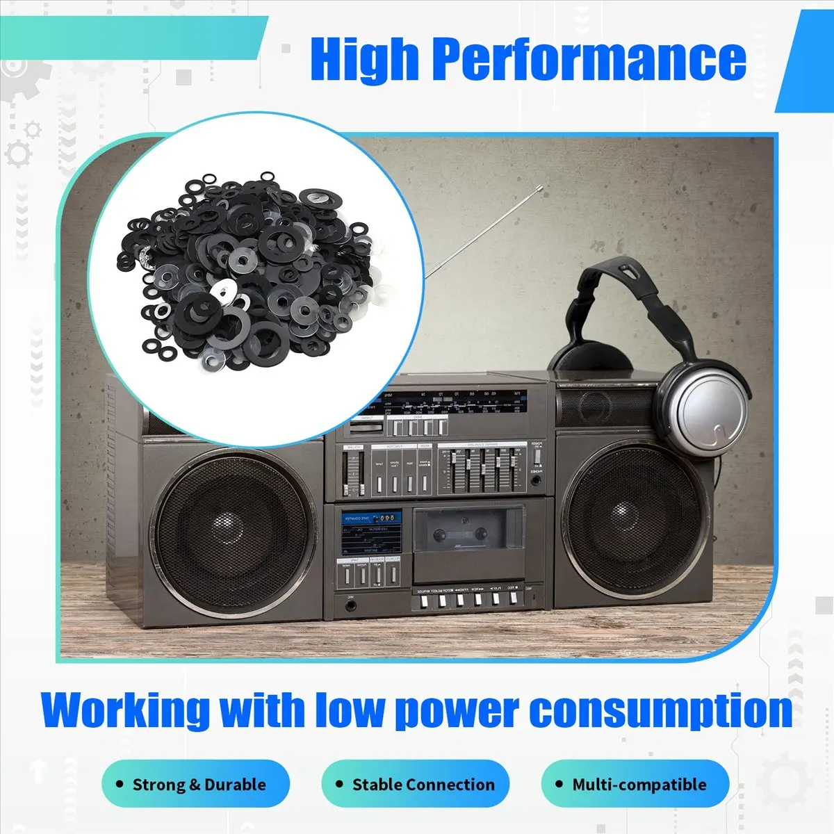ABAN Mixed Loading Pinch Roller Spacer Metal Lock Catch Locking Plate Clip for Recorder Tape Drive Movement Accessories